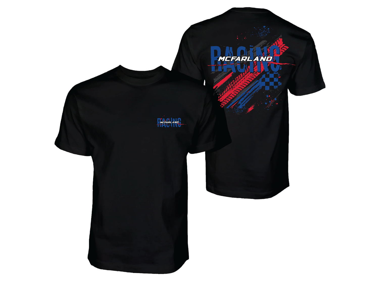 McFarland Racing Tire Tracks Shirt (White or Black)