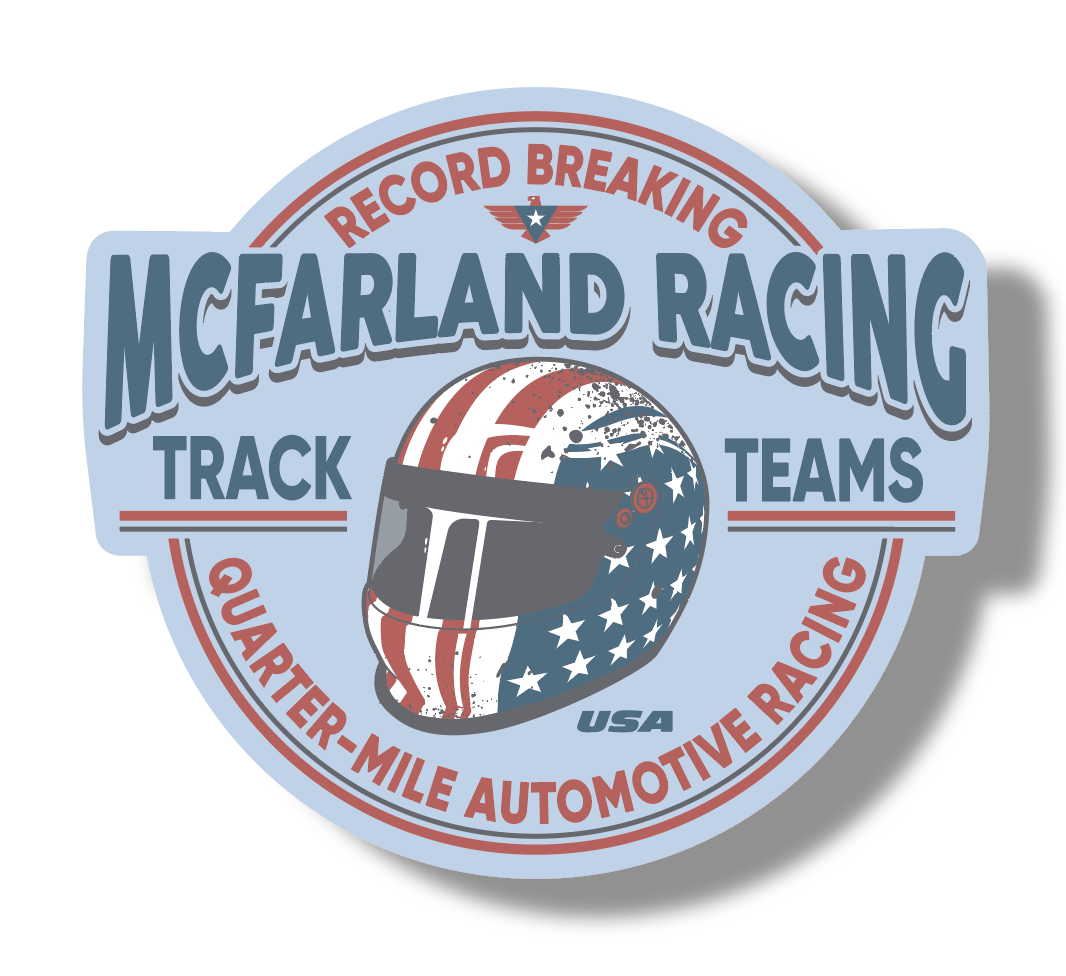 McFarland Racing Track Teams Sticker (Blue or Black)