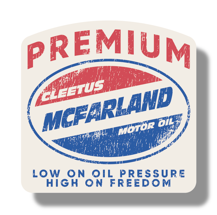 Cleetus Motor Oil Sticker (Black or White)