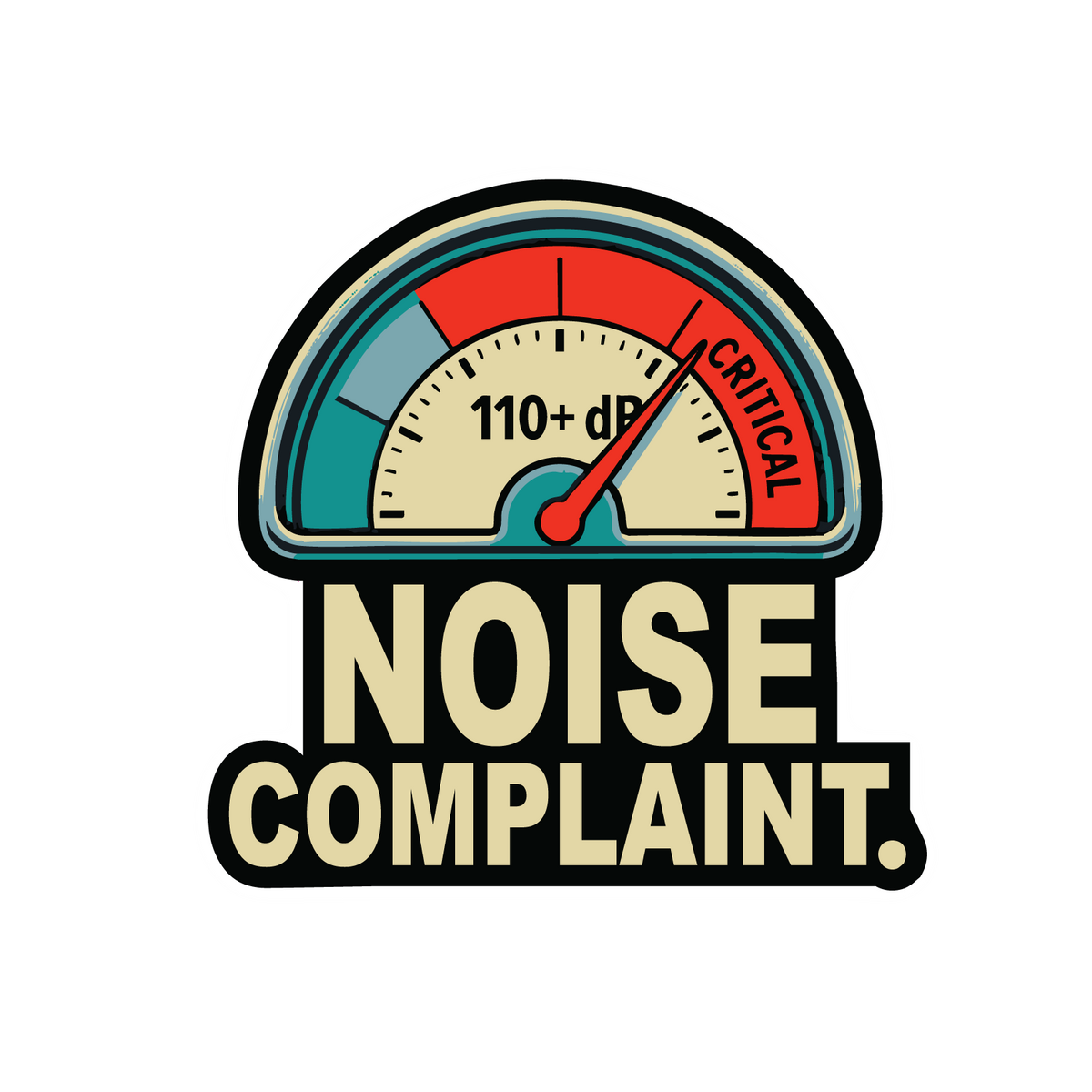 Parkers RPM Noise Complaint Sticker