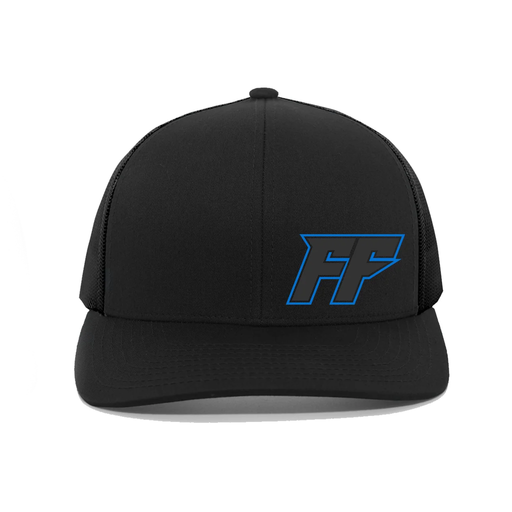 Freedom Factory Black Hat (2 options blue trim or red trim)