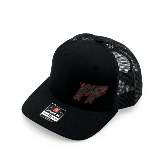 Freedom Factory Black Hat (2 options blue trim or red trim)