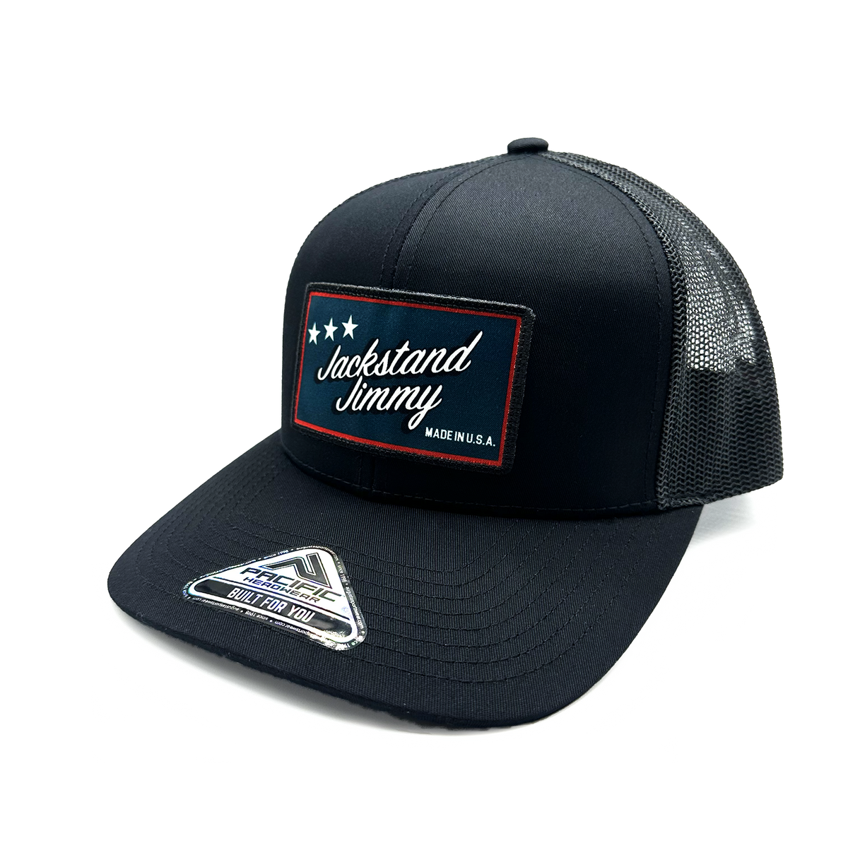 Jackstand Jimmy Black on Black Patch Hat
