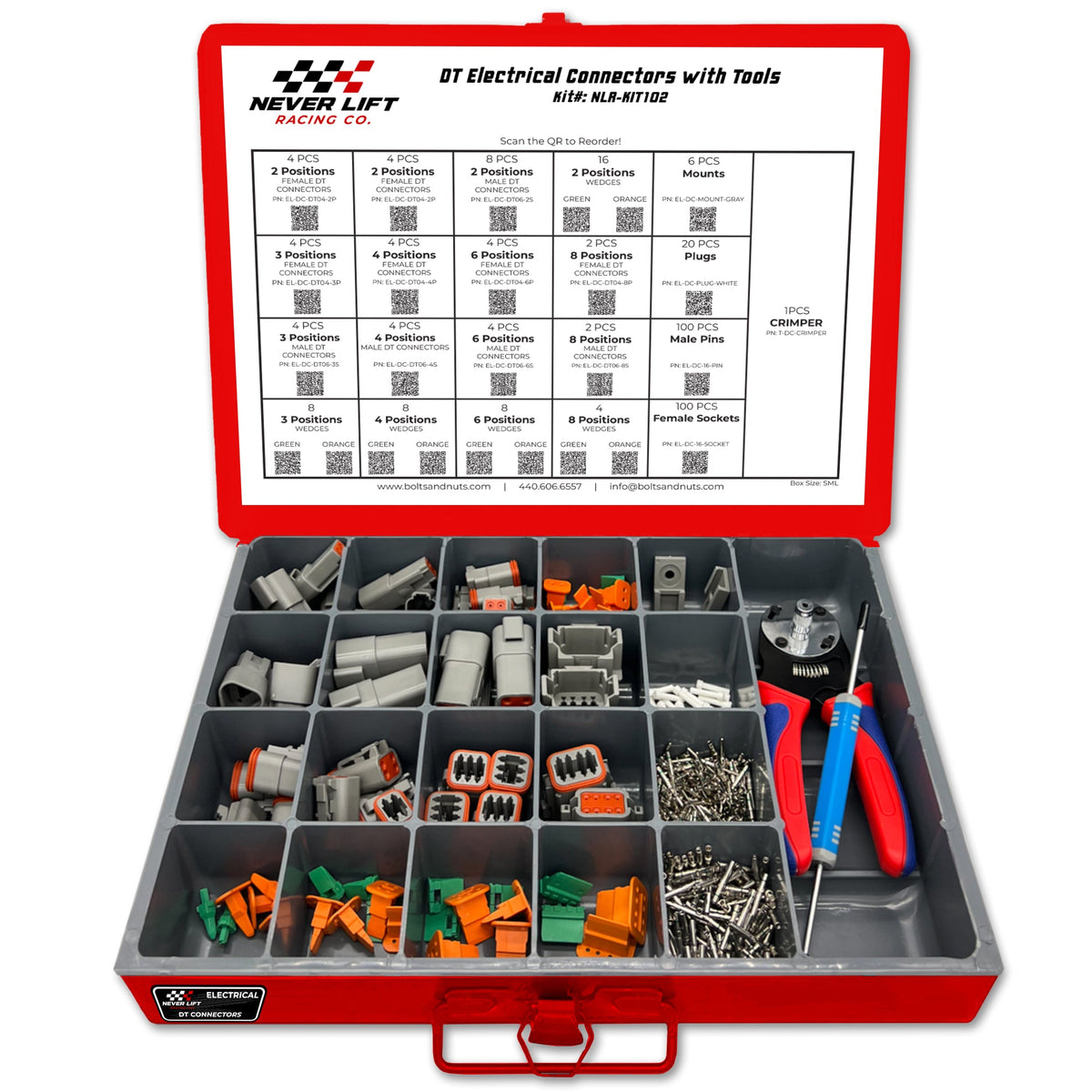 Zack's DT Pin Electrical Wire Connector Never Lift Assortment - 316 Piece