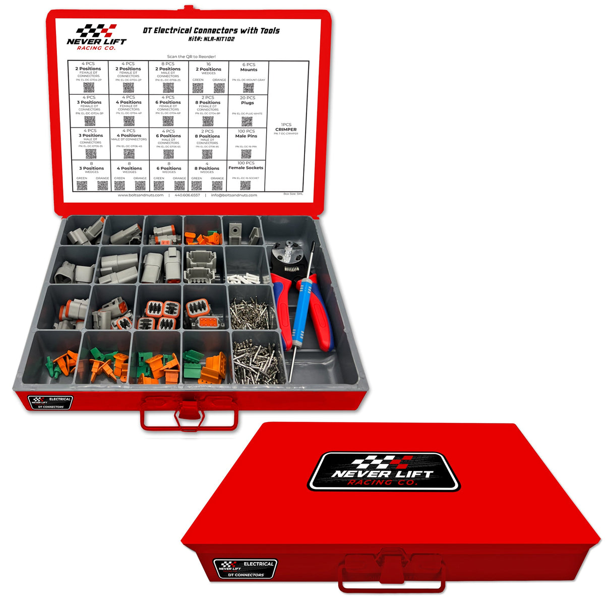 Zack's DT Pin Electrical Wire Connector Never Lift Assortment - 316 Piece