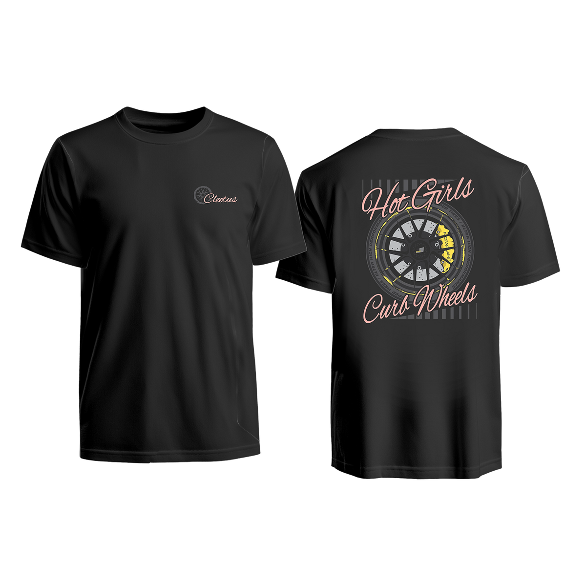 Cleetus Hot Girls Curb Wheels Crop Top Shirt