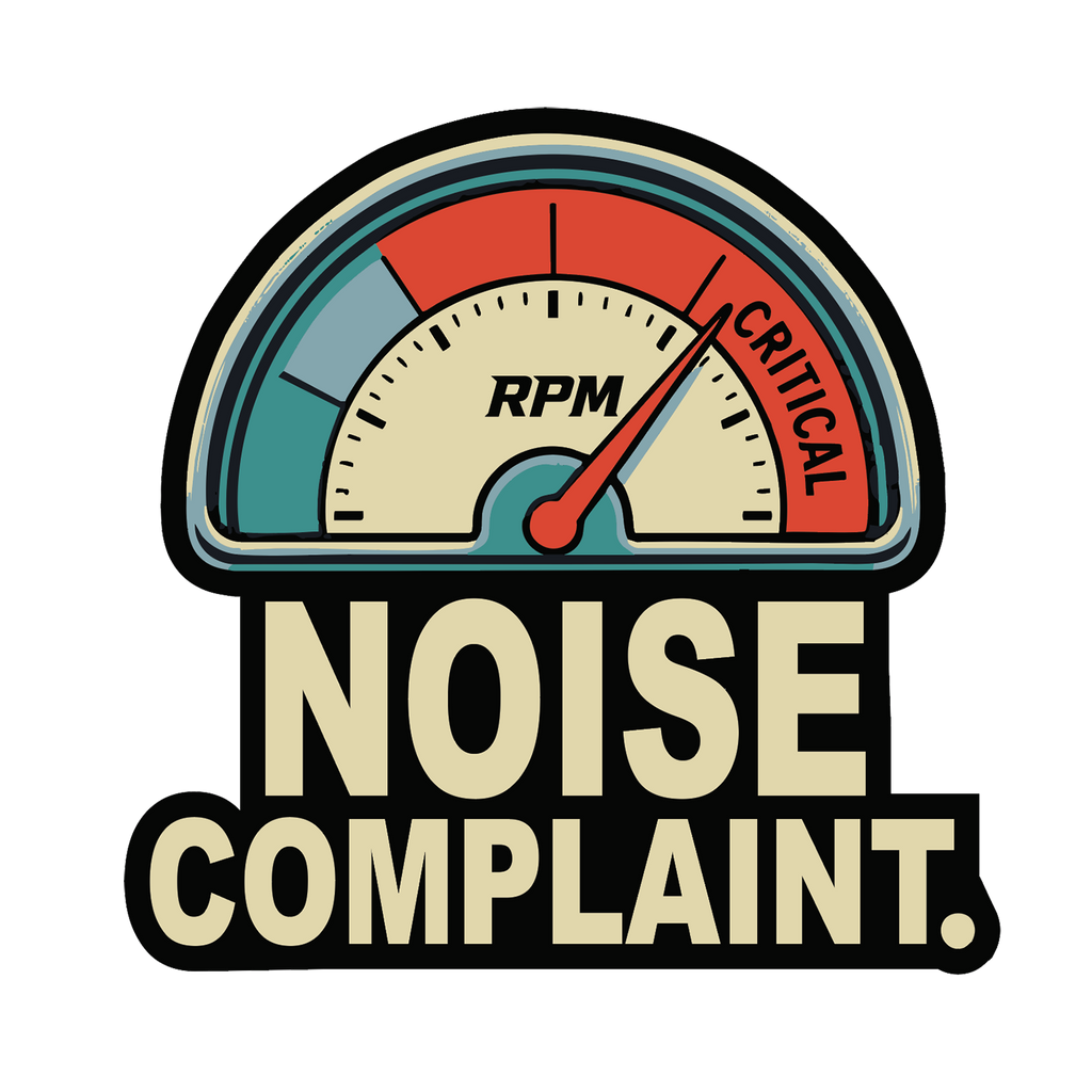 Parkers RPM Noise Complaint Sticker