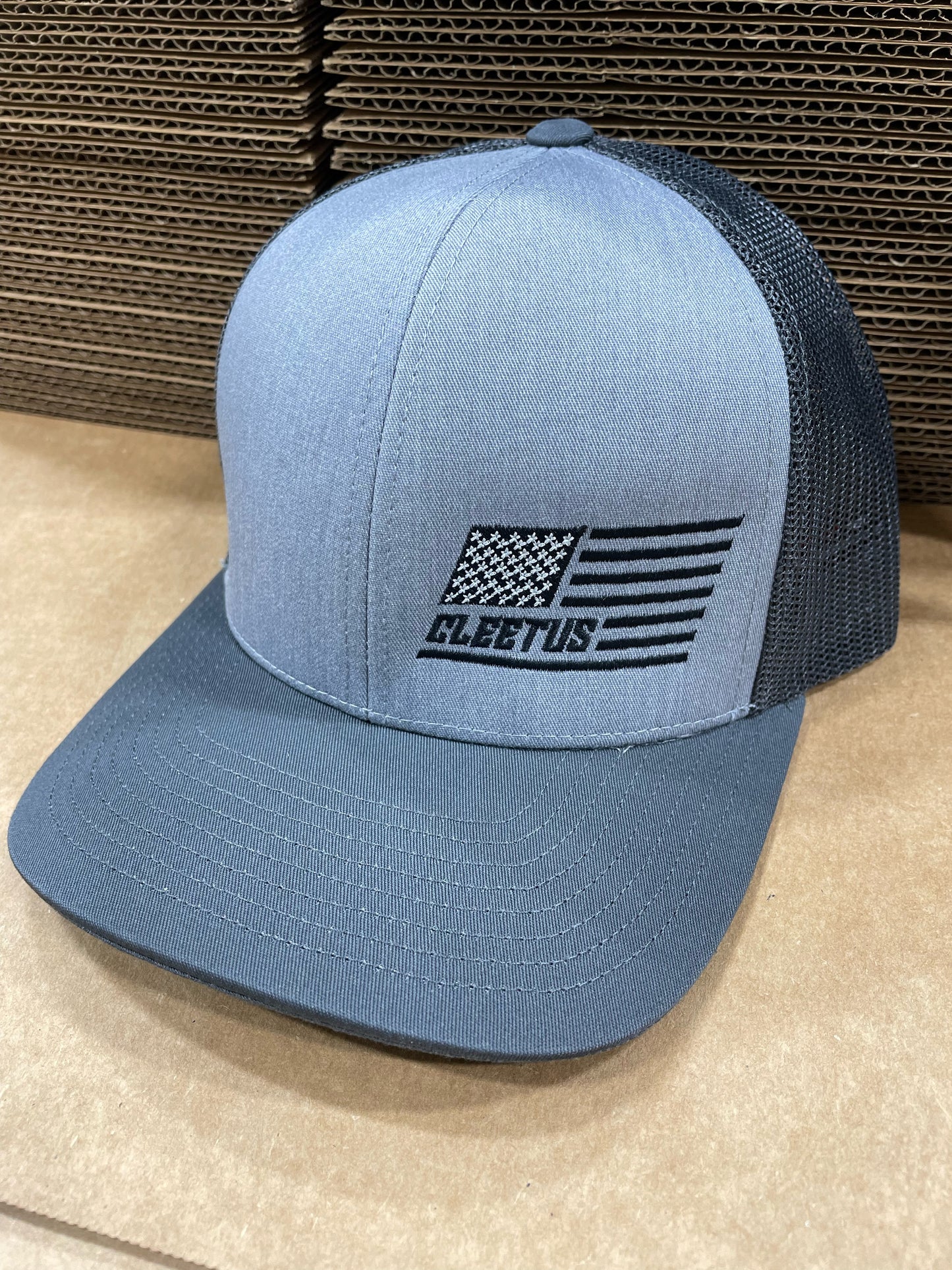 Black and Gray Machine Cleetus Hat